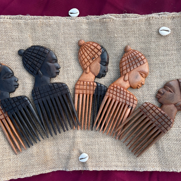 Peignes afro en bois d'ébène