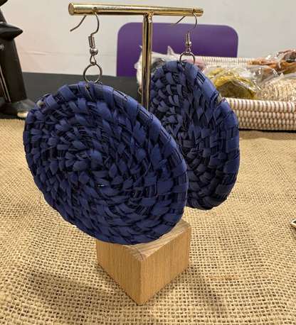 THE ROUND RAFFIA EARRINGS