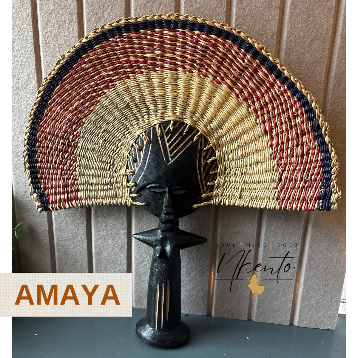 Akuaba Hand Fan – Handwoven Fertility Doll Fan