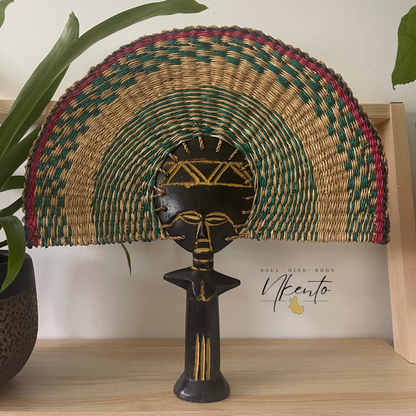 Akuaba Hand Fan – Handwoven Fertility Doll Fan