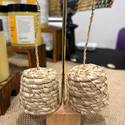 THE BASKET RAFFIA EARRINGS