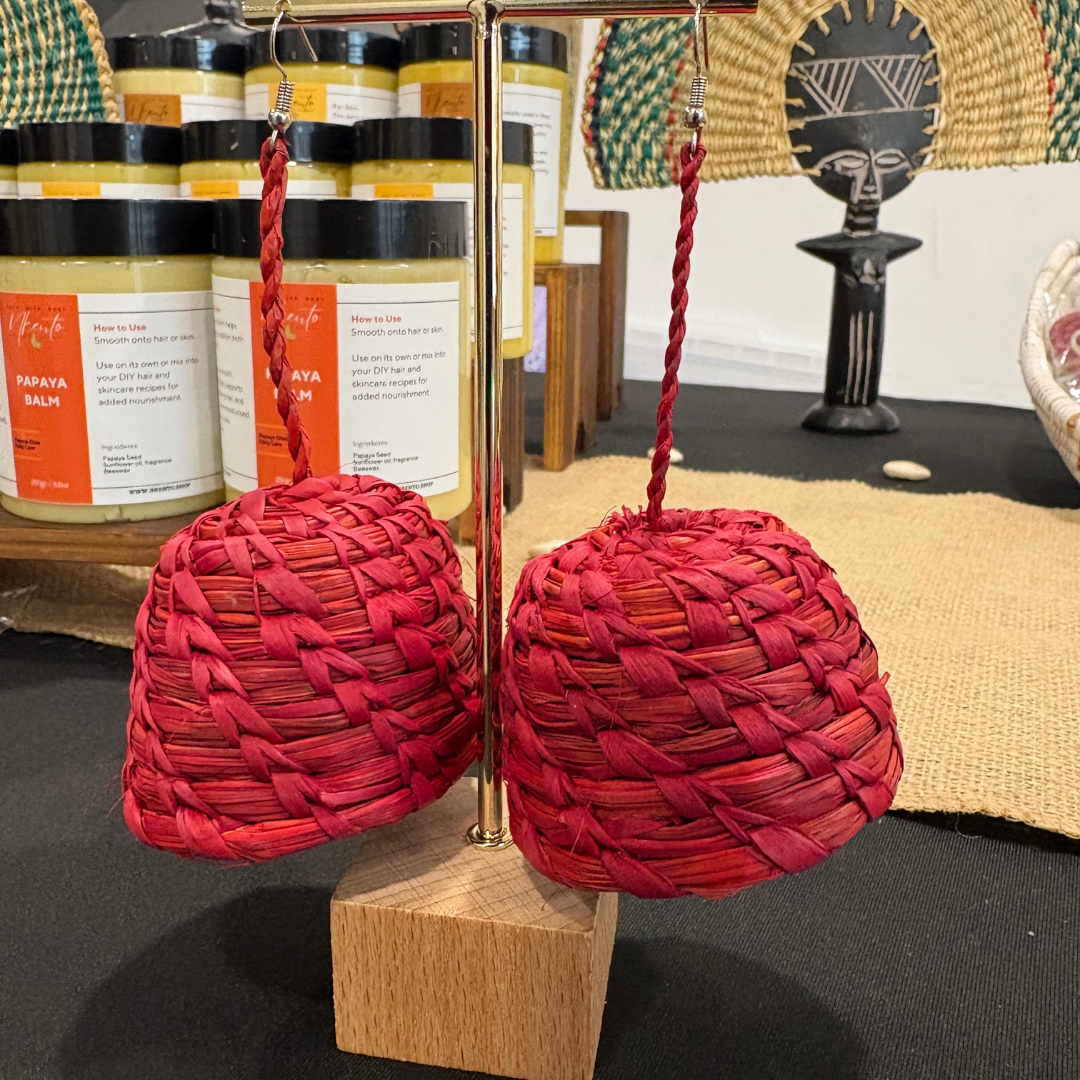 THE BASKET RAFFIA EARRINGS