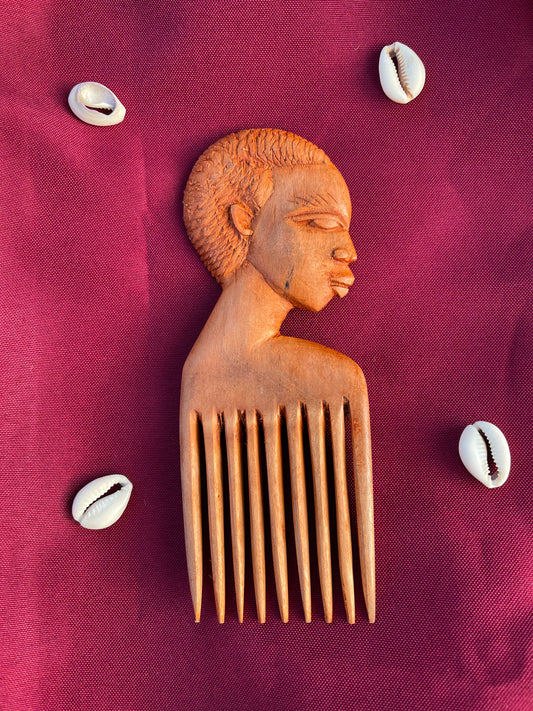 Afro comb in ebony wood - KODJO